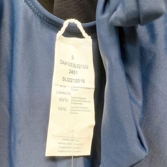 Cupshe Navy Blue Brazilian Obsession Asymmetrical One Piece Swimsuit Small - Picture 5 of 6